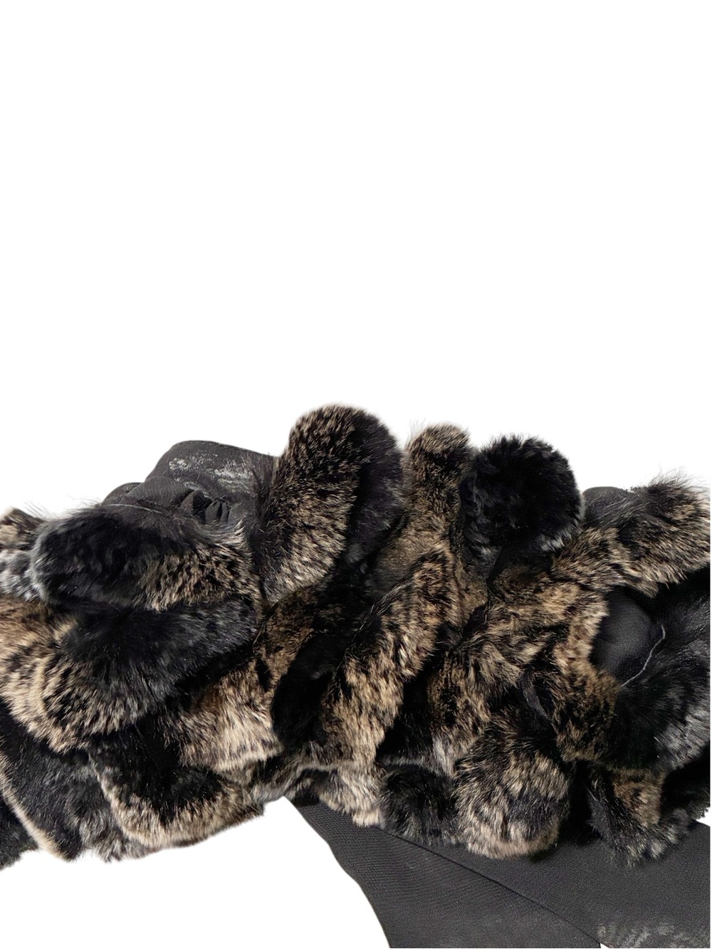 Dino Gaspari Toggle Ranch Bred Fur Scarf Neck Wrap Tie